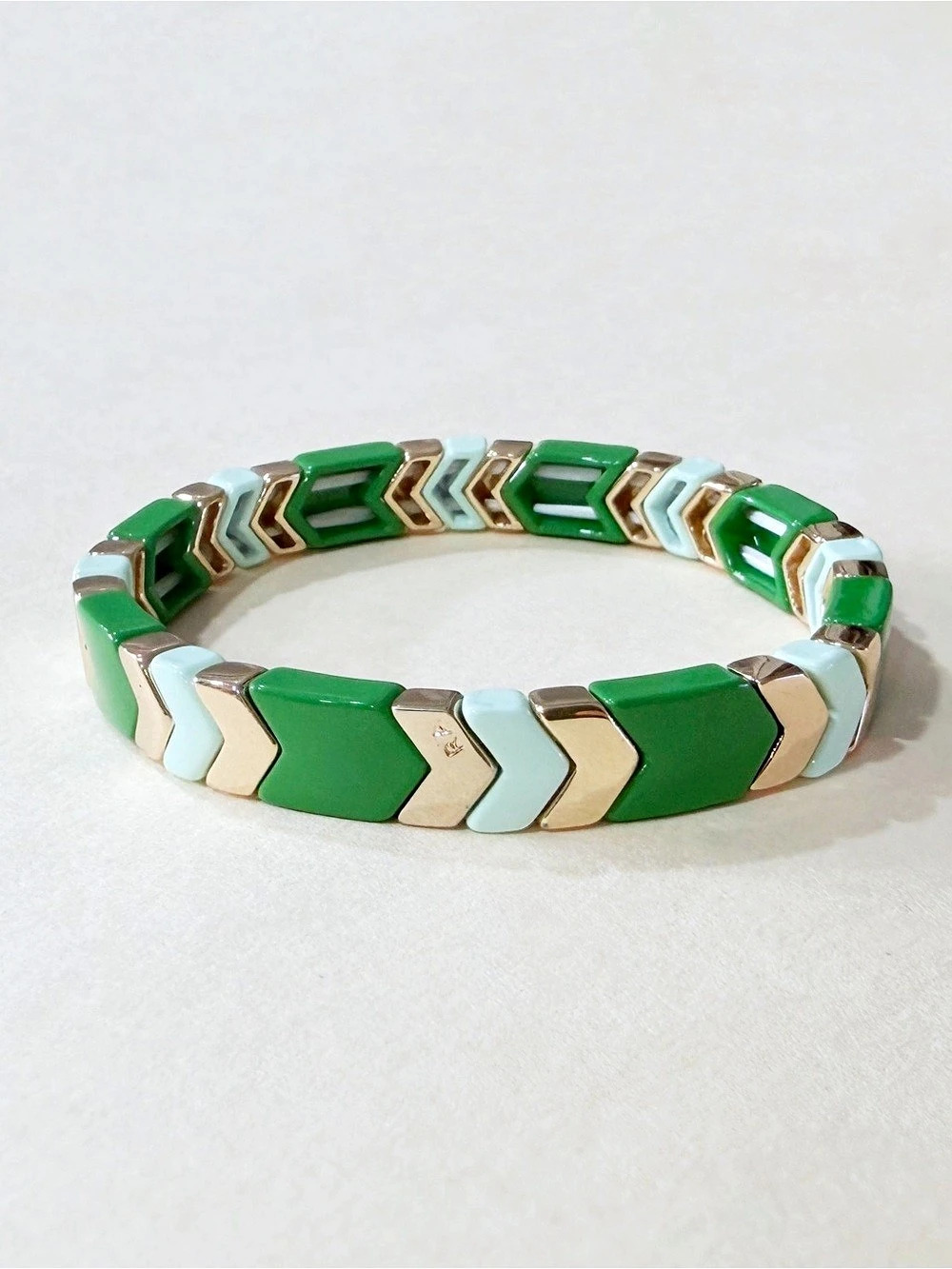 Roxanne Assoulin Chevron Bracelet Green